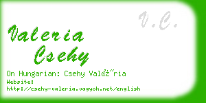 valeria csehy business card